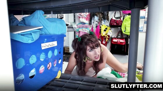 Officer Juan Largo pops Tiny Khloes Kpop cherry and fucks her more