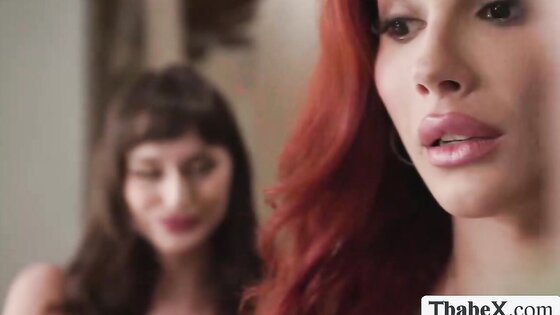 Bisexual couple invites shemale to have threesome