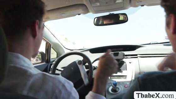 TS carwasher give us a free extra anal service