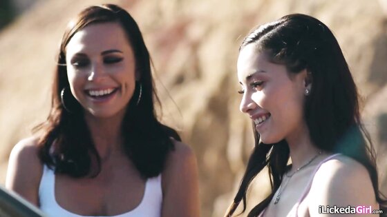 Lesbian teen having 3some with classmate