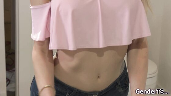 My shemale babysitter has plans with me