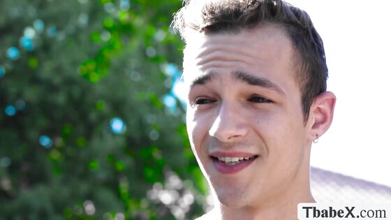 My first double penetration with this busty TS