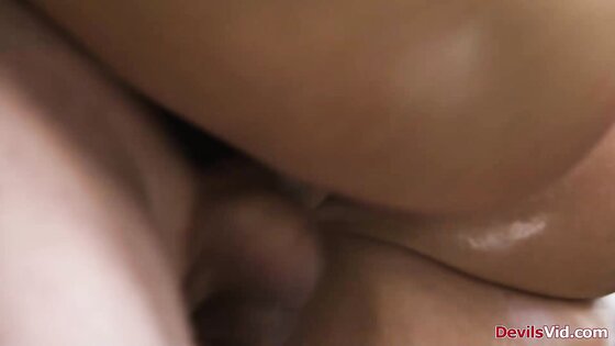 River Lynn oiled up then gets ass fucked