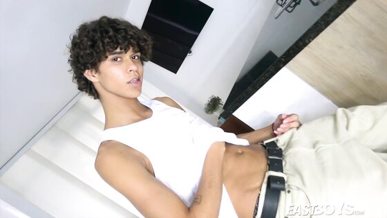 Angelic Latino boy with massive huge cock