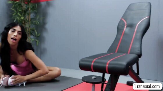 He keeps pounding my ass while we are in the gym