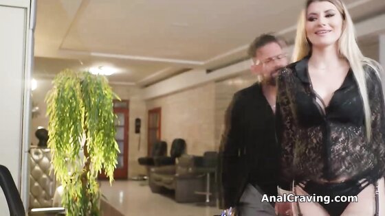 Balls deep throating in lingerie and ready for anal