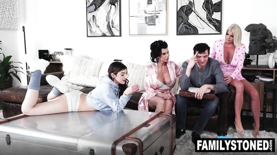 Piper Press Addyson James and Julia James sharing lucky stepsons cock JOsh RIvers