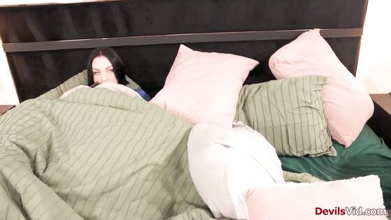 Busty girlfriend almost got caught by bf