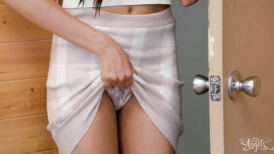 Two Shemales Fuck Slender Brunette 2