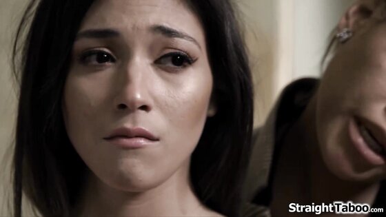 My big tits principal makes me suck cock