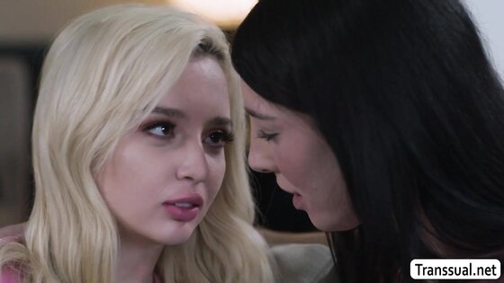 Lexi Lore feels the hard shecock of TS Ava Holt