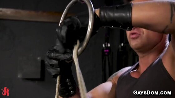 Rope Bondage Domination Anal Fucking With Adrian Hart and Dominics Massive Cock