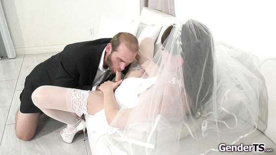 Anal fucking my tgirl bride Natalie Mars