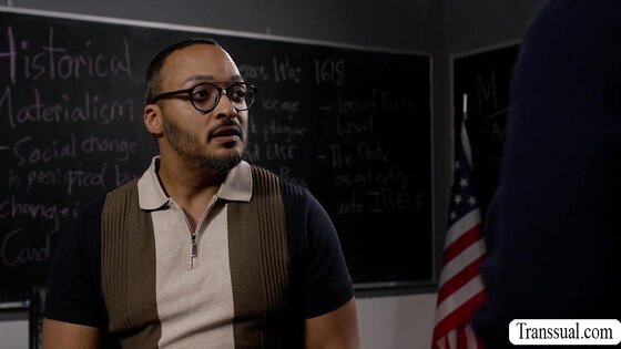 My student wants to pass so I fuck her big tight ass