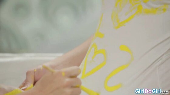 Painting can wait pussy licking can not