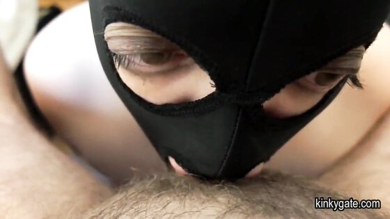 Deepthroat sub Selina rewarded with cum (BDSM)