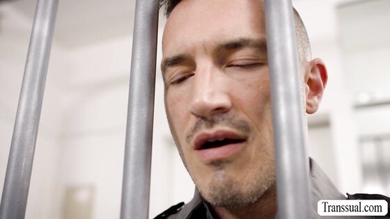 Jail warden fuck this two horny inmates