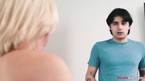 Stepmom making naughty deal with stepson