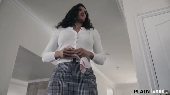 Stepmom pees her pants ifo stepsons gf