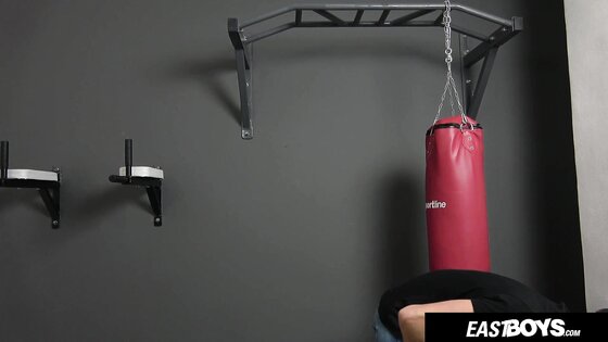 Cute Blond Czech Boy Shows Off Big Dick and Balls in Gym
