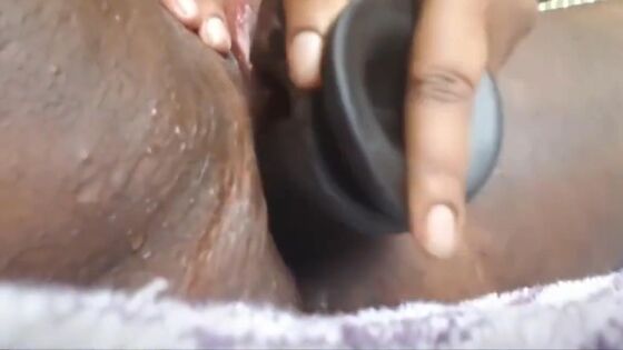 my big black squirting pussy (dildo solo)