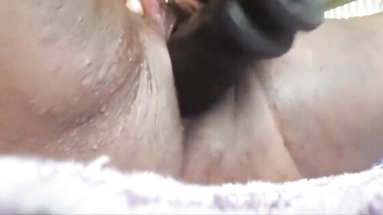 my big black squirting pussy (dildo solo)