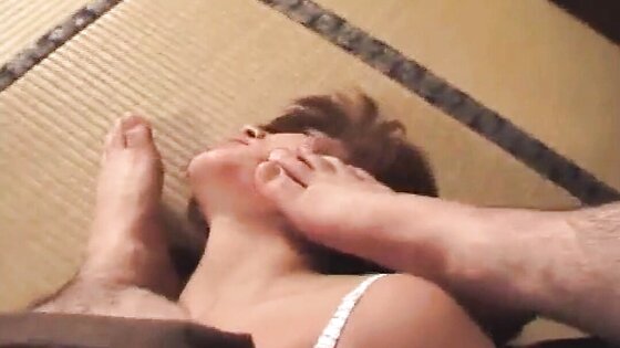 Hogtied Japanese sub Yuma worships feet