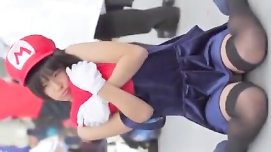 j-cosplay cute Mario  small tits and ups