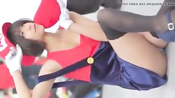 j-cosplay cute Mario  small tits and ups