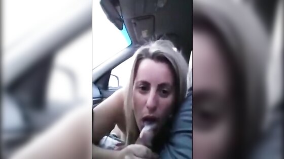 Amateur Blowjob on Car