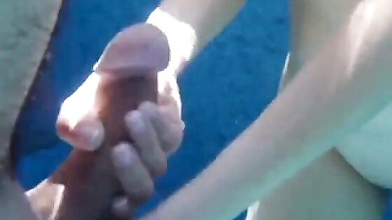 Girl pulling my cock underwater 2