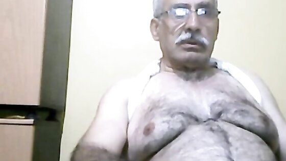 grandpa jerking off ass show