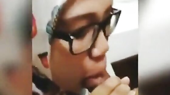 SandpDecent - Tudung Virgin Uni Student Nerd Cum on Face