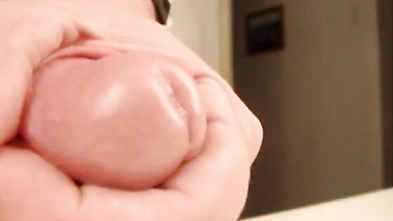 Closeup masturbation hand fucking cumshot load jizz