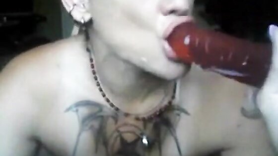 Deepthroat dildo nasty