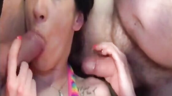 Ganbang slut fucks enjoys all cocks!