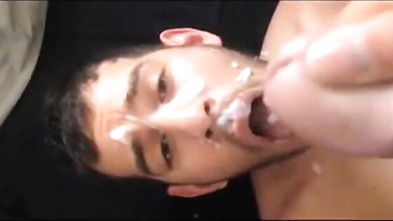 Arab Boy take the full load of daddys cum..