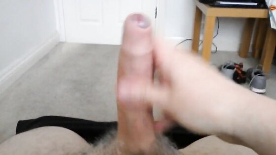 foreskin wank and cum