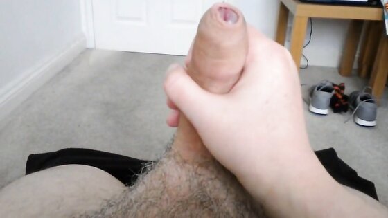 foreskin wank and cum