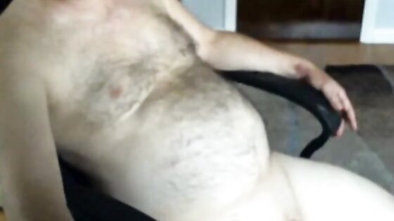 handsome hairy dad jerking off