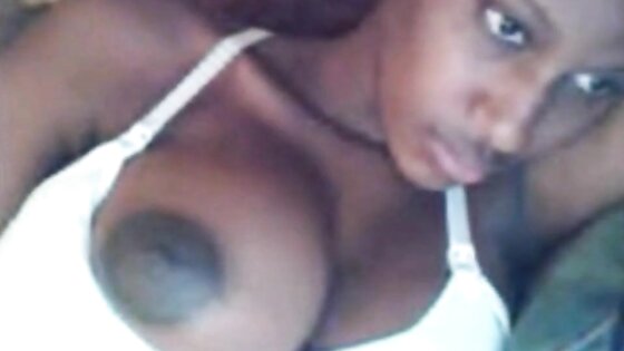 Busty ebony chick on webcam