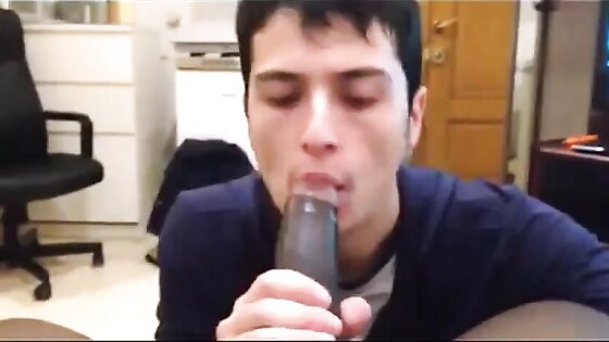 White Mexican Young Boy Sucking Black Cock Eating Cums