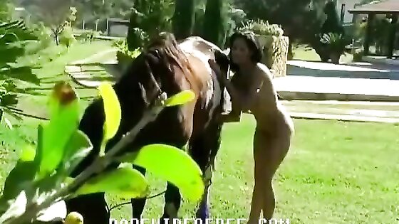 Horse Fucks Hot Brunette