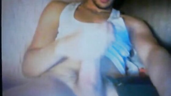 hot arab guy jerking his huge hung thick cock