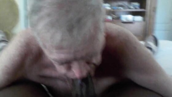 Grandpa sucks and eats cum