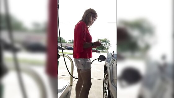 CD Gurl at the Gas Station