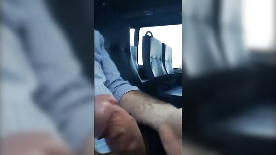 Jerking off on the bus....Big Cum Shot