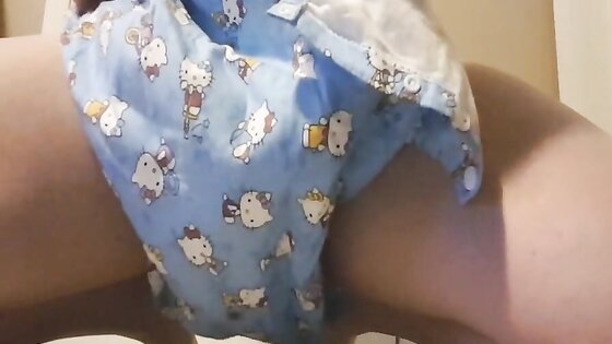 Messing my diaper in a Onsie