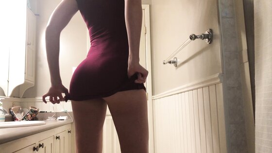 BizarroPornos.com - Burgundy Dress Ass Poop Worship