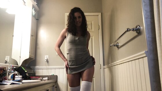 bizarropornos.com - Mini Grey Dress Package Lick